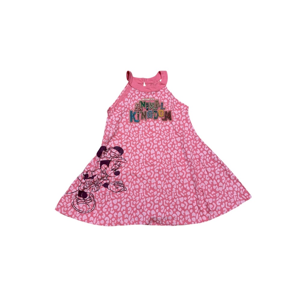 Disney Animal Kingdom Minnie Mouse Pink‎ Leopard Print Safari Dress Girls XL
